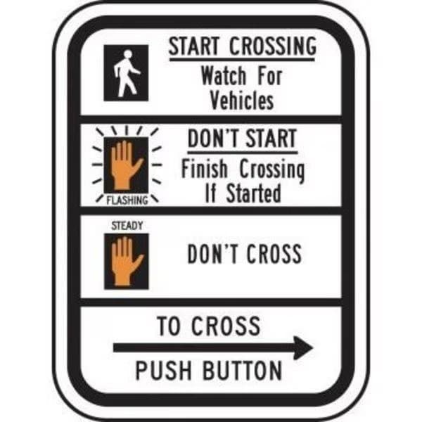 Accuform BICYCLE PEDESTRIAN SIGN FRR717HP FRR717HP - main